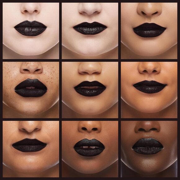 🆕Metallic Black Lipstick Lightweight Soft Hydrating Vegan Full-Coverage Color - Picture 4 of 10